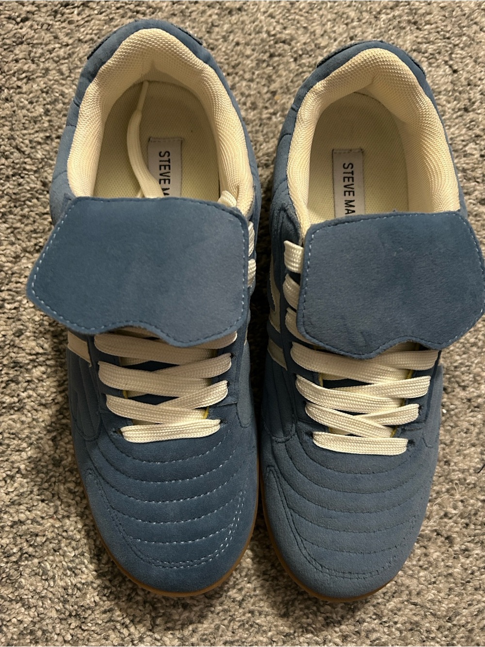 Steve Madden Blue Suede Lace-Up Sneakers
